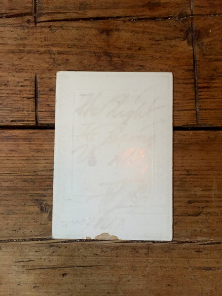 The Light Is Leaving Us All - Cabinet Card (115x160mm)