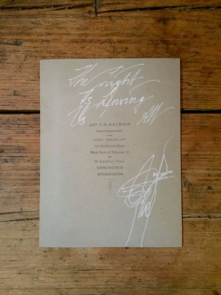 The Light Is Leaving Us All - Cabinet Card (145x195mm)